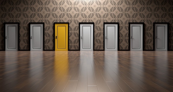 A row of doors