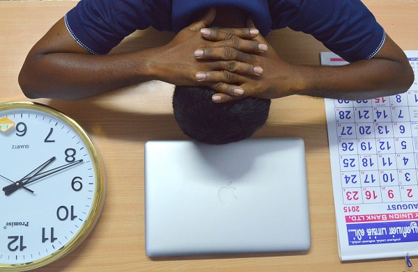 A stressed out worker